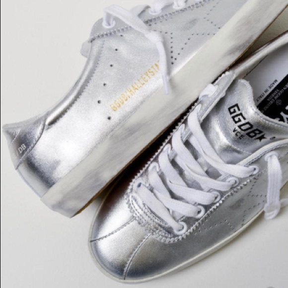 Golden Goose Halleystar Sneaker Silver Leather NIB - Picture 9 of 9